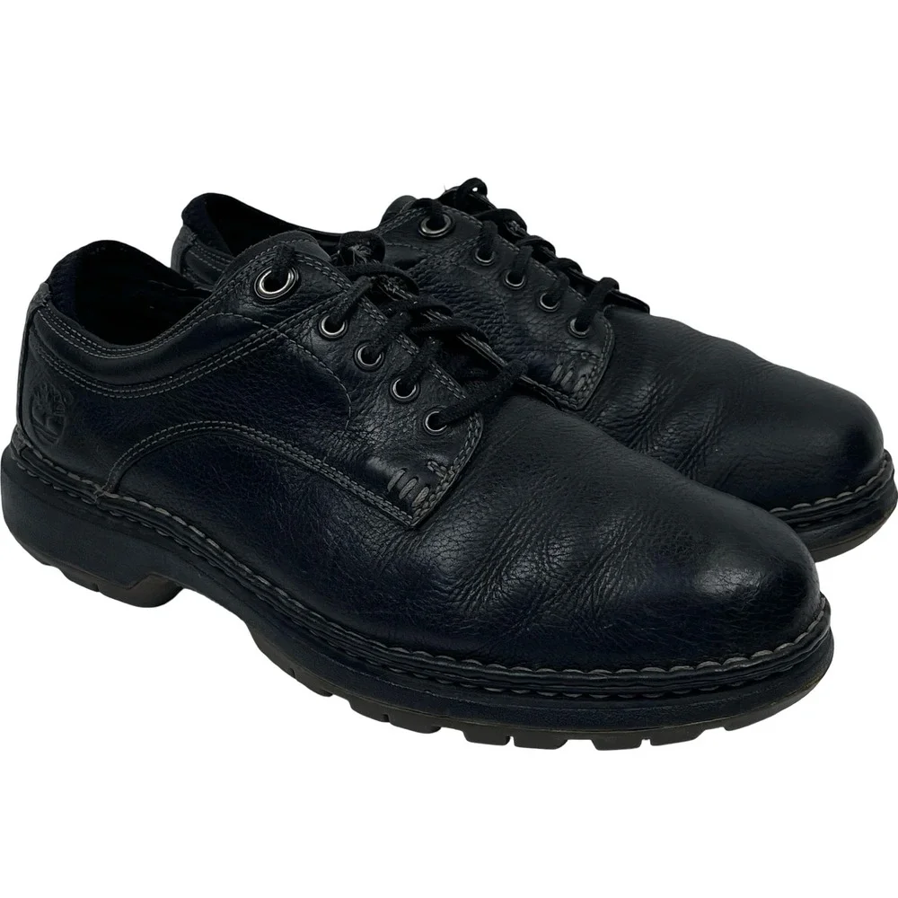 Timberland Madison Summit Oxford Shoes Mens 8M Black Leather Lace Up Casual